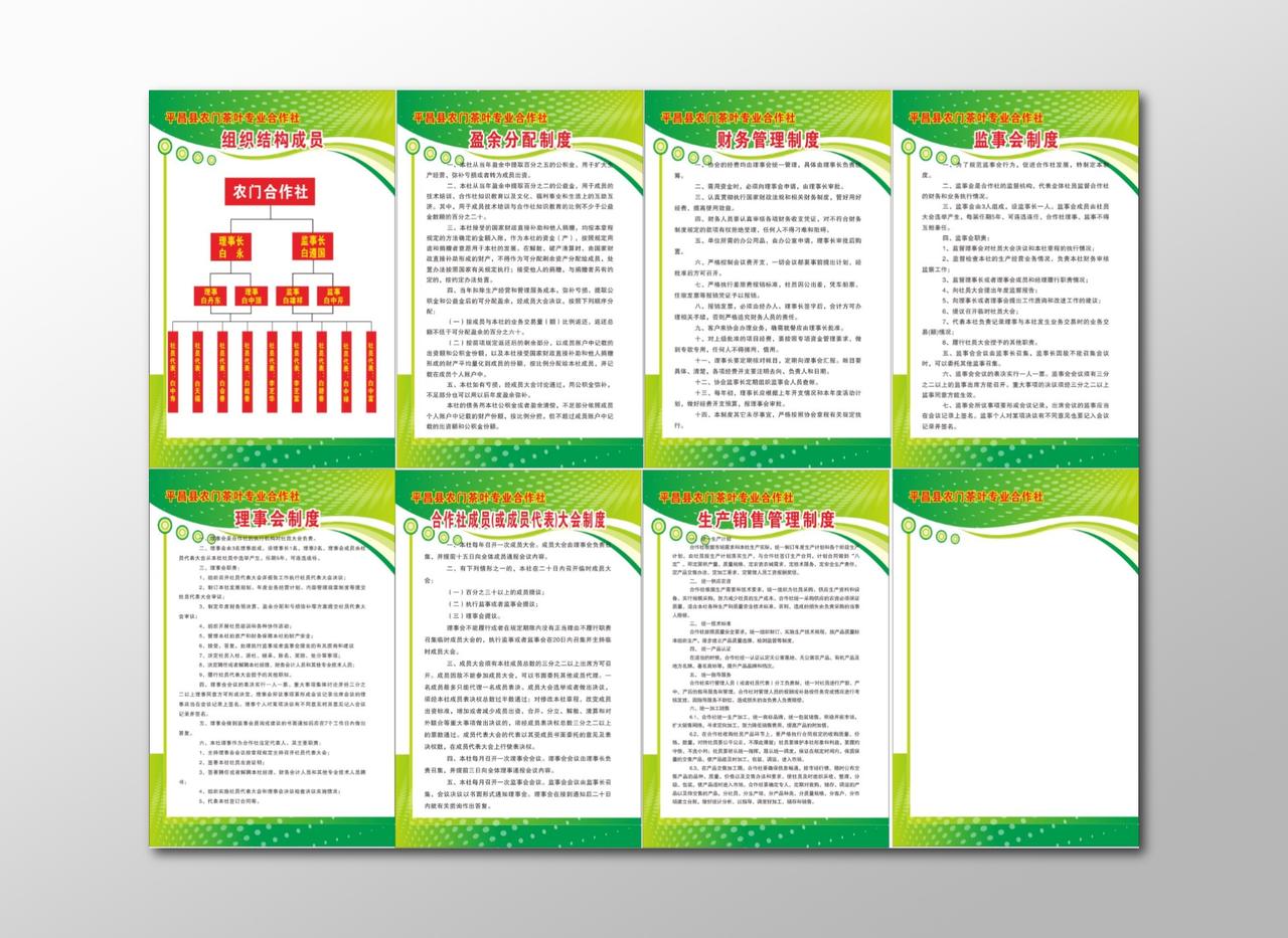 茶叶合作社章程生产销售制度财务管理制度