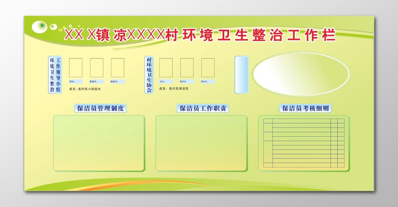 农村环境卫生整治工作栏模板