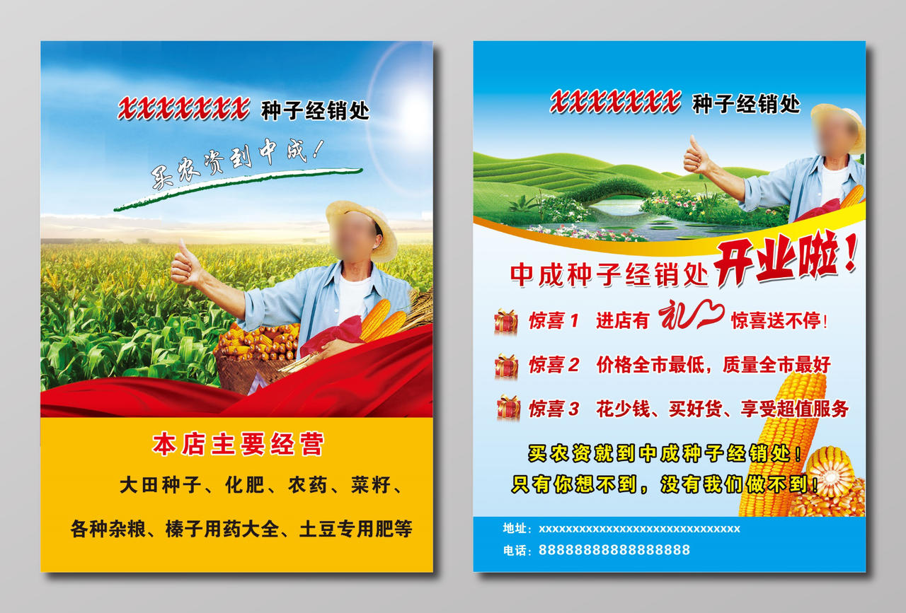 玉米粮食农经销处种子产品海报