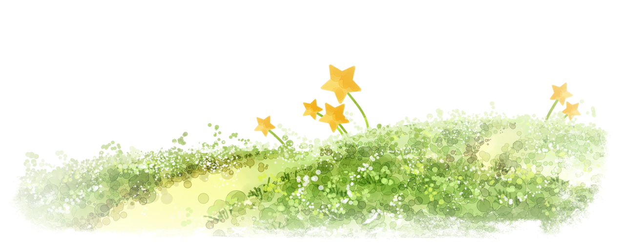 草地水彩星星花花花草草装饰背景素材png免费下载 图星人