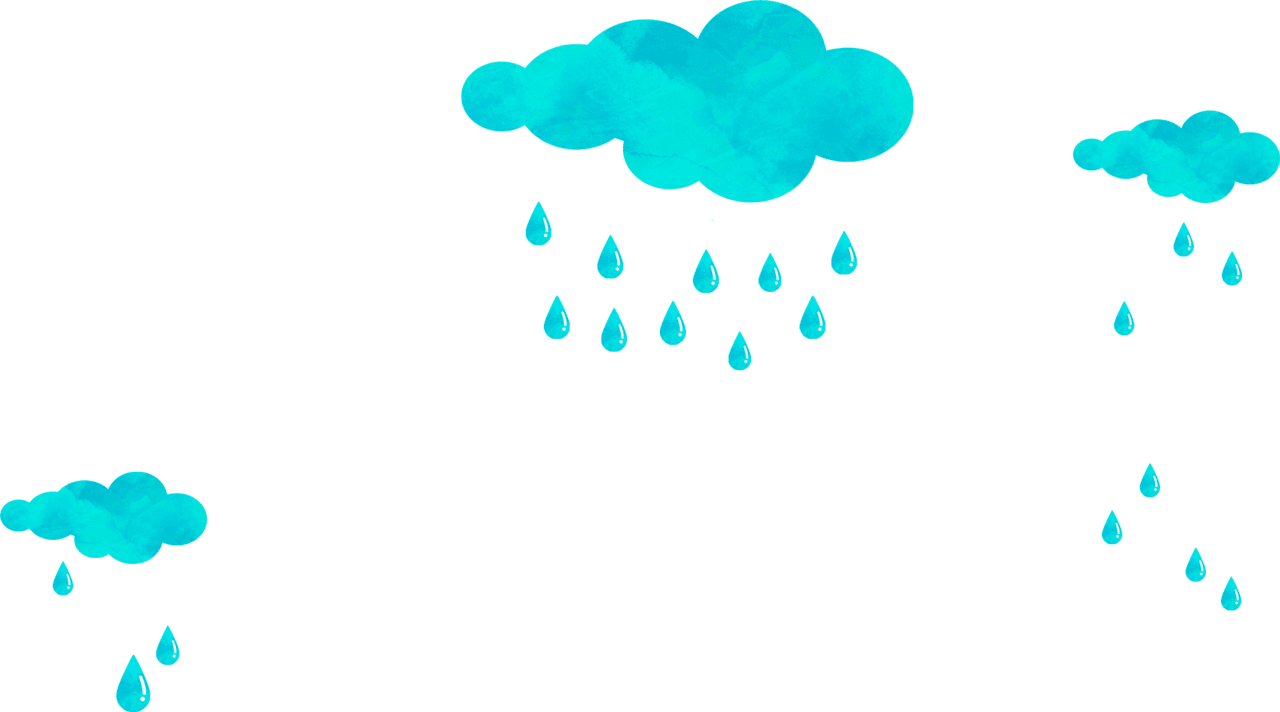 可爱卡通云朵雨滴下雨素材png免费下载 图星人