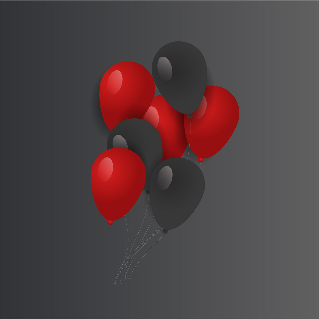 红黑年货节气球矢量素材