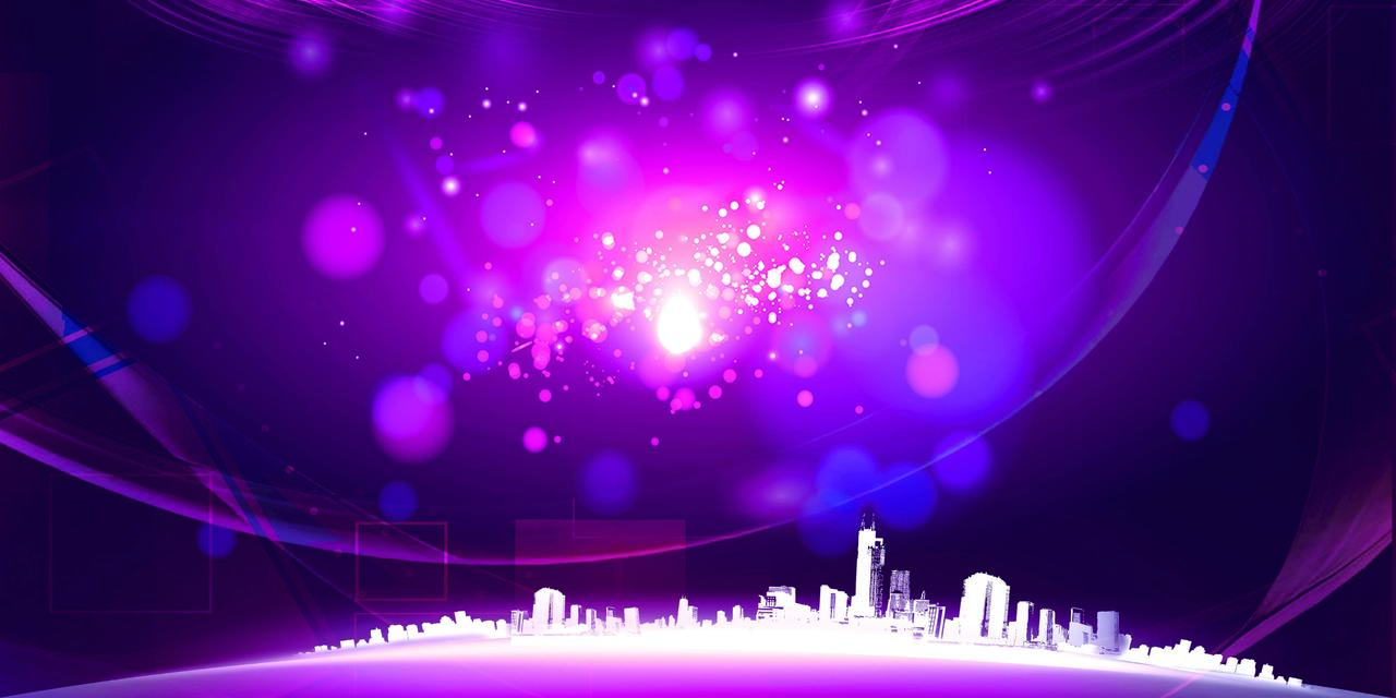 紫色梦幻企业年会会议晚会庆功会颁奖晚会舞台展板背景素材