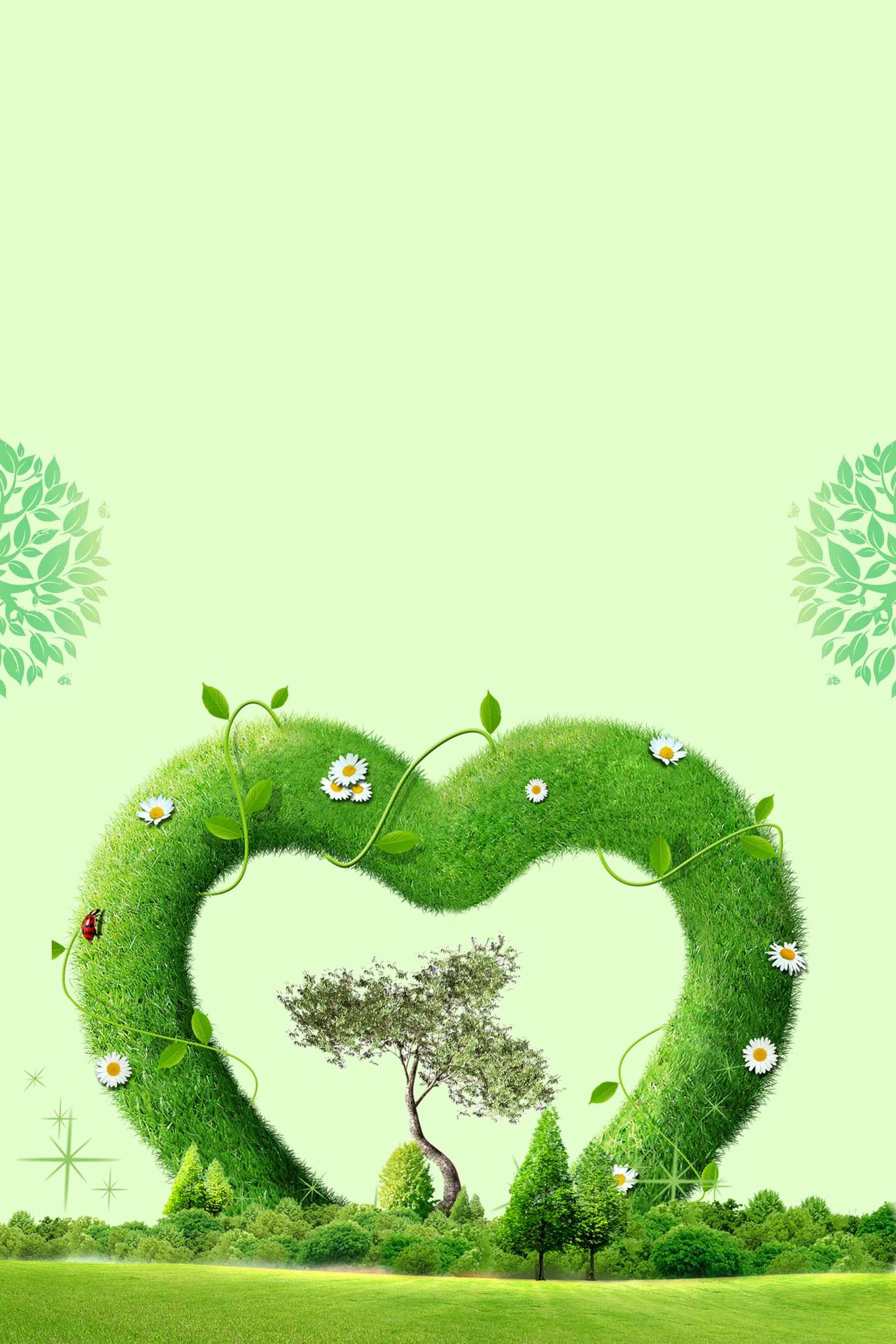 爱心园艺312植树节绿色环保绿色海报背景