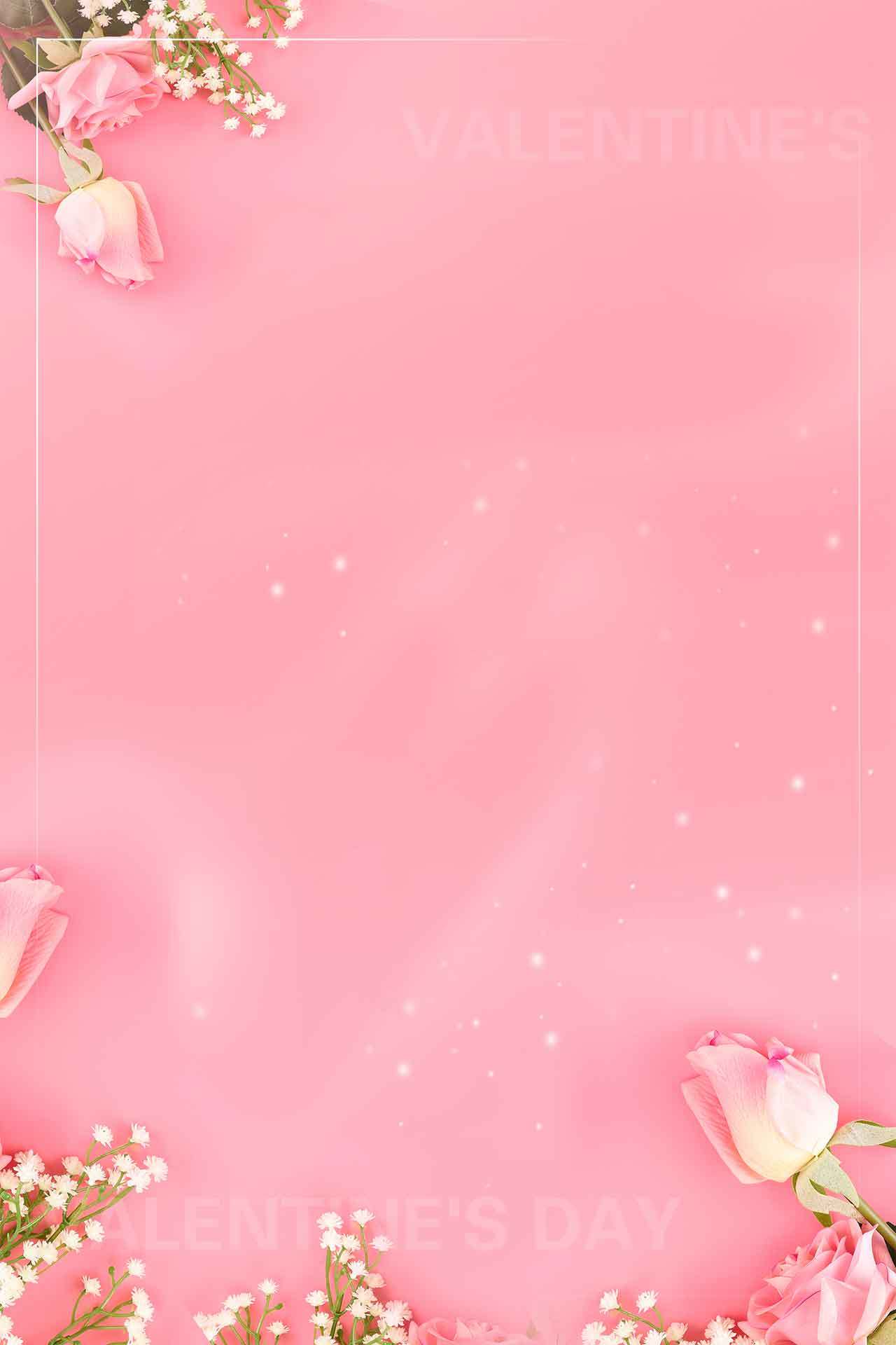 女神节粉红色节日促销38妇女节花朵清新海报背景