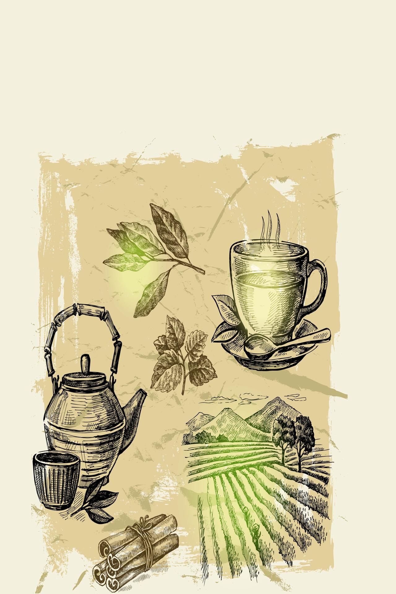 茶具茶杯茶壶茶文化简约茶壶茶杯素材