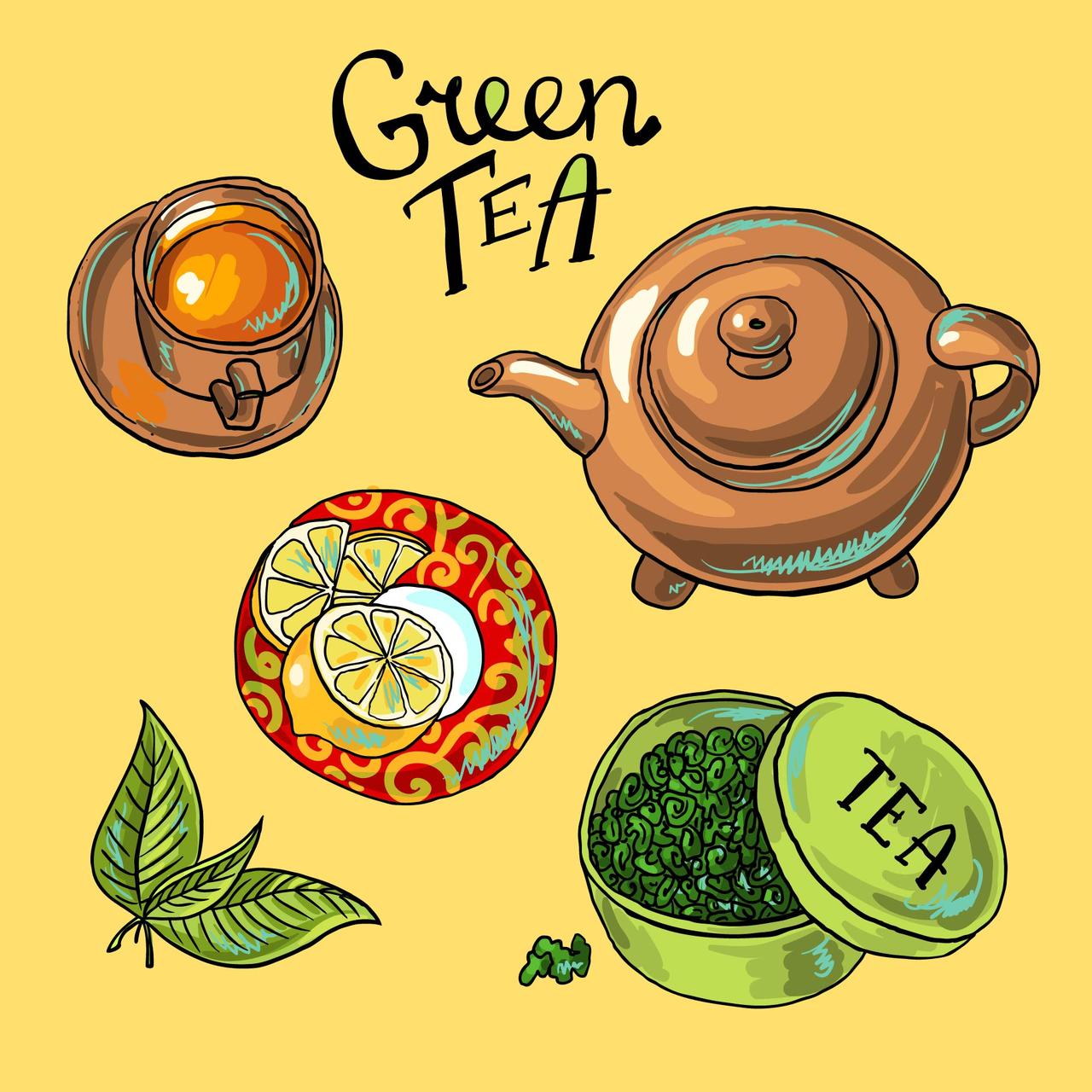 海报设计茶壶茶杯设计图标