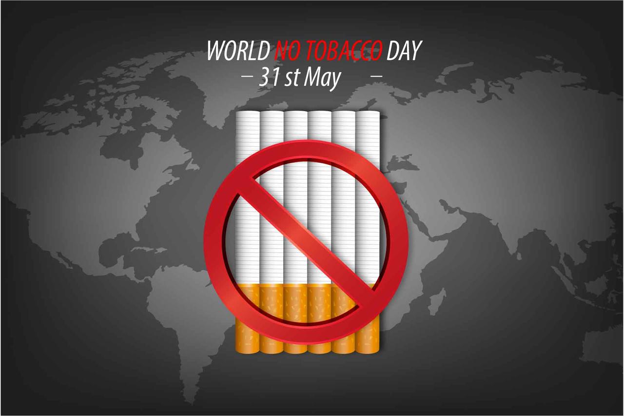 禁烟标志世界哮喘日肺健康禁烟矢量图
