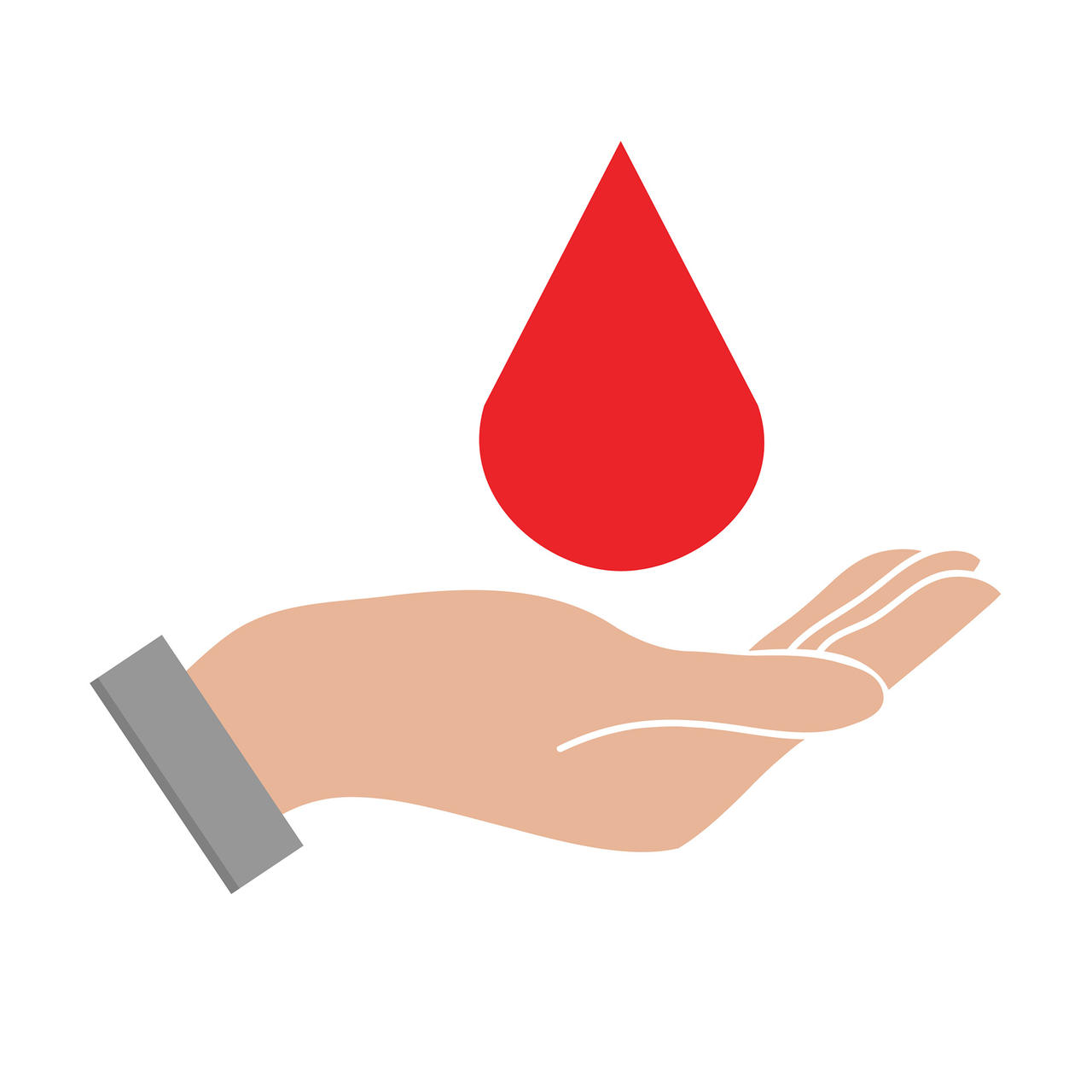 手水滴红色世界献血日矢量素材