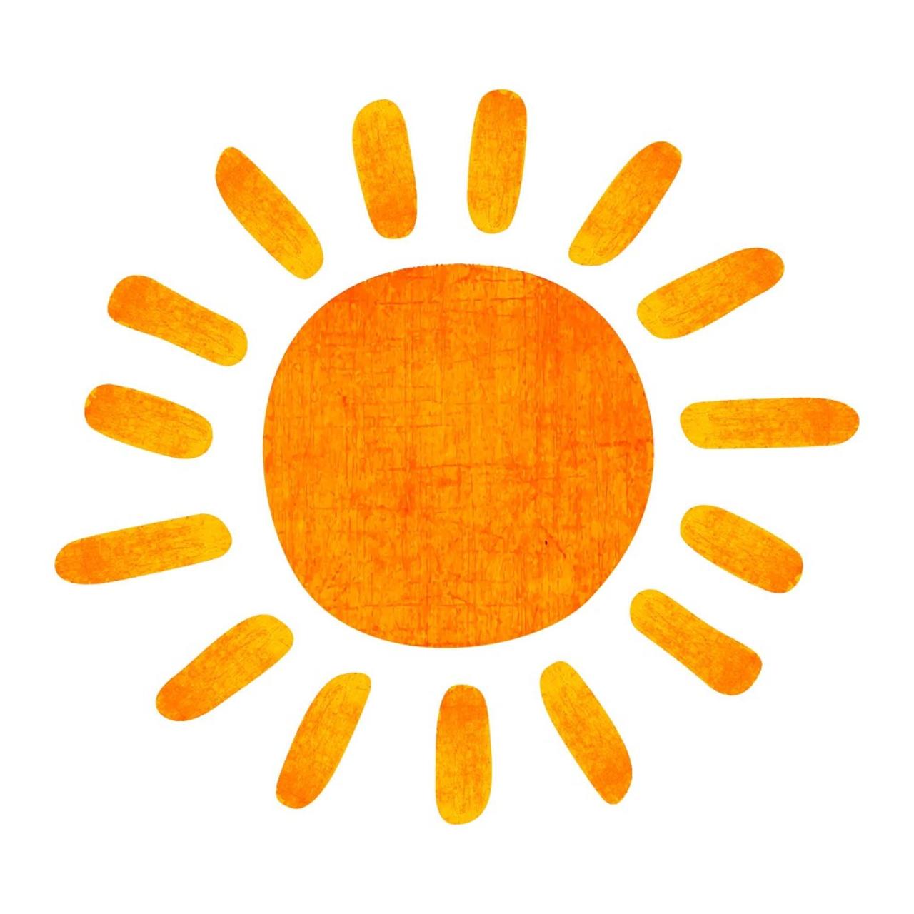 太阳夏天夏日手绘红太阳PNG素材
