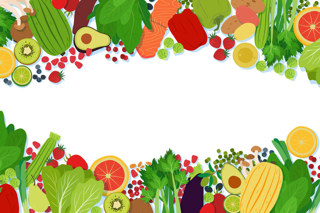 卡通食品安全宣传蔬菜猕猴桃茄子草莓土豆矢量素材