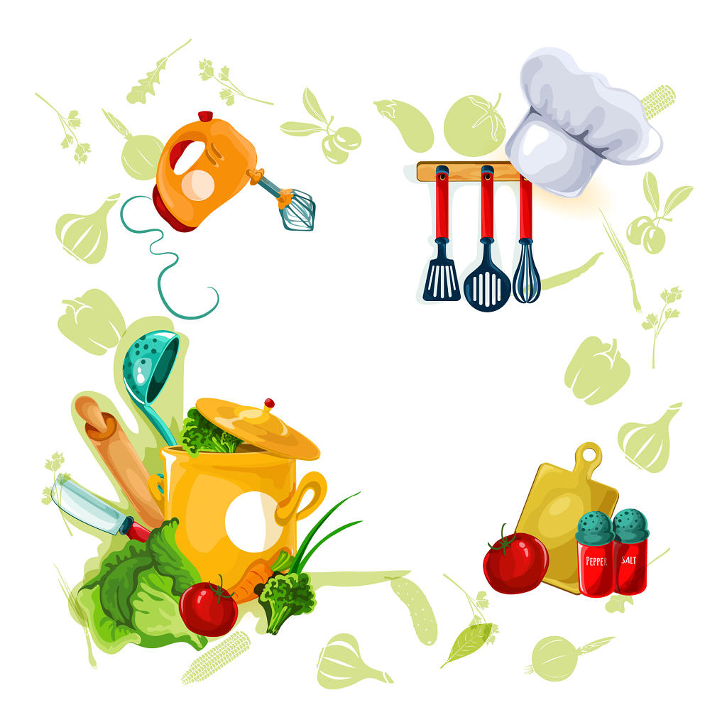食品安全宣传蔬菜厨具西红柿矢量素材