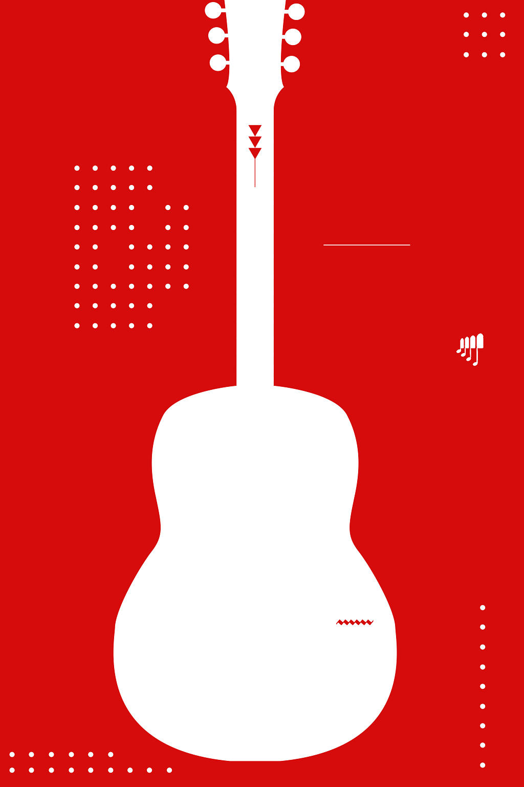 简约红色吉他创意音乐节海报背景