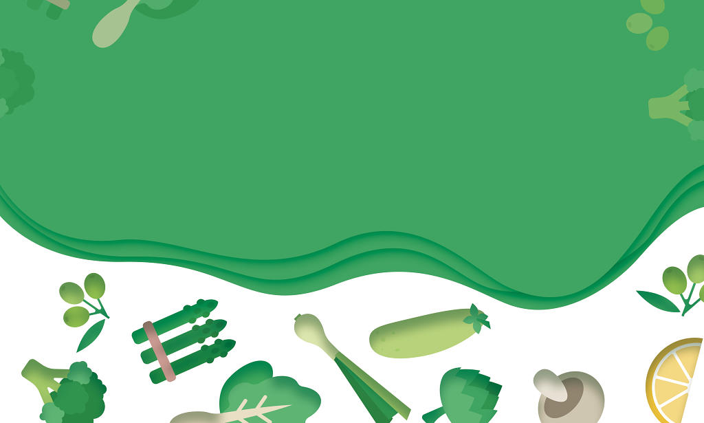 小清新立体水果超市名片绿色背景海报