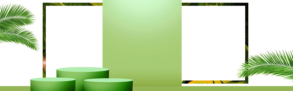 六一儿童节卡通母婴淘宝天猫banner集合立体清新绿色背景