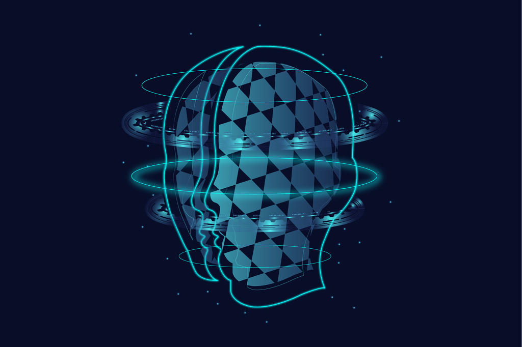 智能大脑人工智能科技5G商务背景人脑图片背景