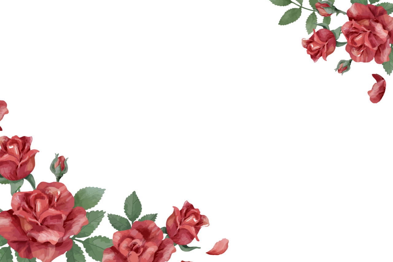鲜花边框花朵花卉情人节玫瑰花边框素材eps免费下载 图星人