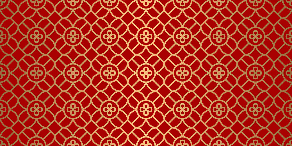 红色新年金色中式古典花纹底纹背景