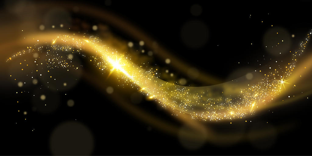 金色背景金色光晕光斑粒子光效矢量背景