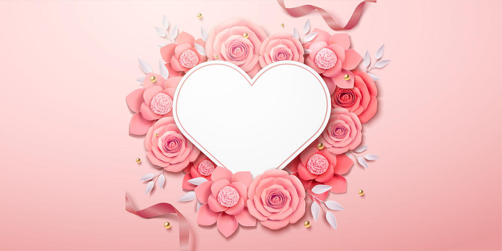 粉色浪漫情人节七夕香槟玫瑰玫瑰花花朵背景