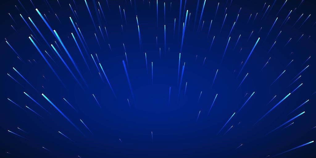 科技粒子科技底纹蓝色烟花状光束科技酷炫线条科技背景
