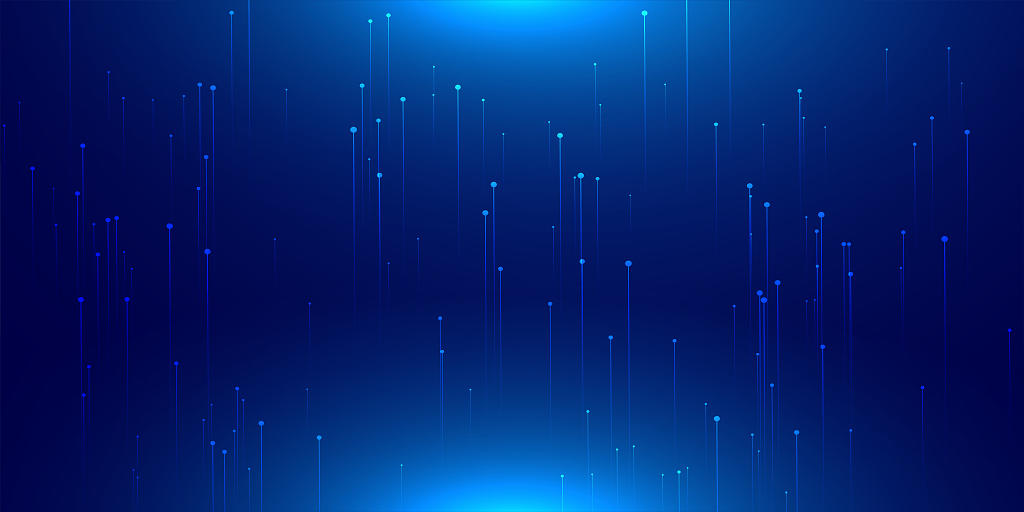 科技粒子科技底纹蓝色科技感光斑粒子科技线条展板背景