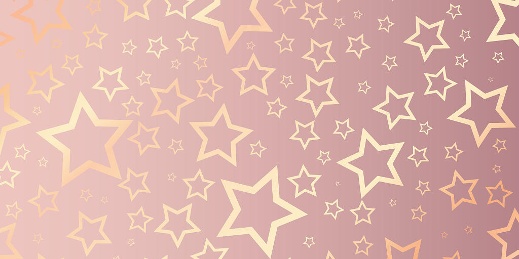 粉色渐变唯美浪漫金色五角星星形星星展板背景