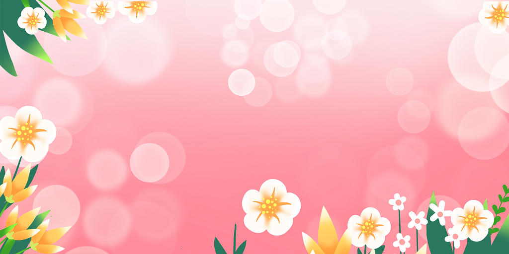 粉色母亲节温馨花瓣花卉展板背景