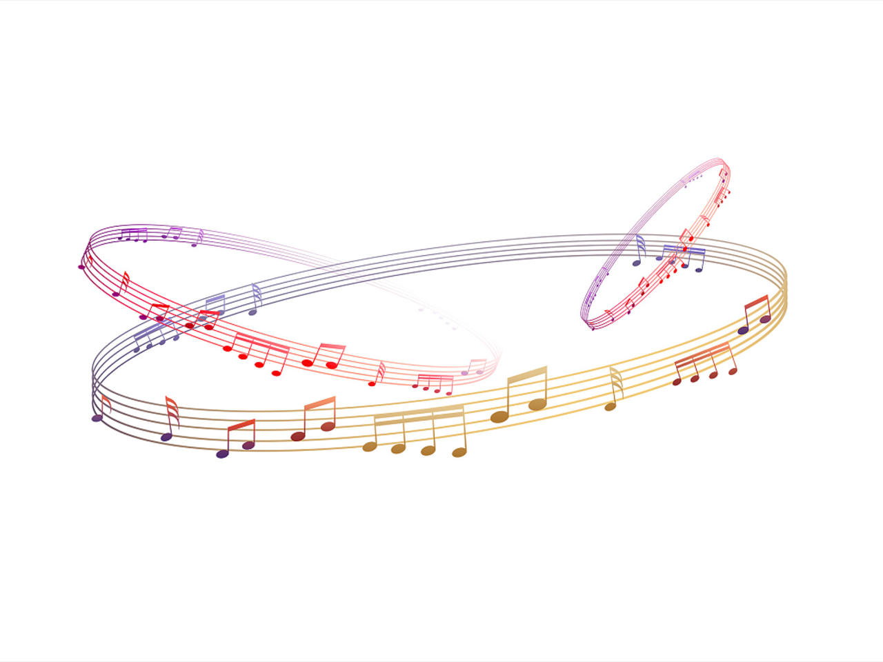 彩色音乐音符音乐符号png素材音乐符号音符五线谱元素psd免费下载 图星人
