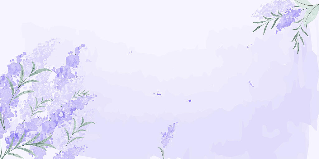 紫色小清新花卉邀请函信纸花框展板背景