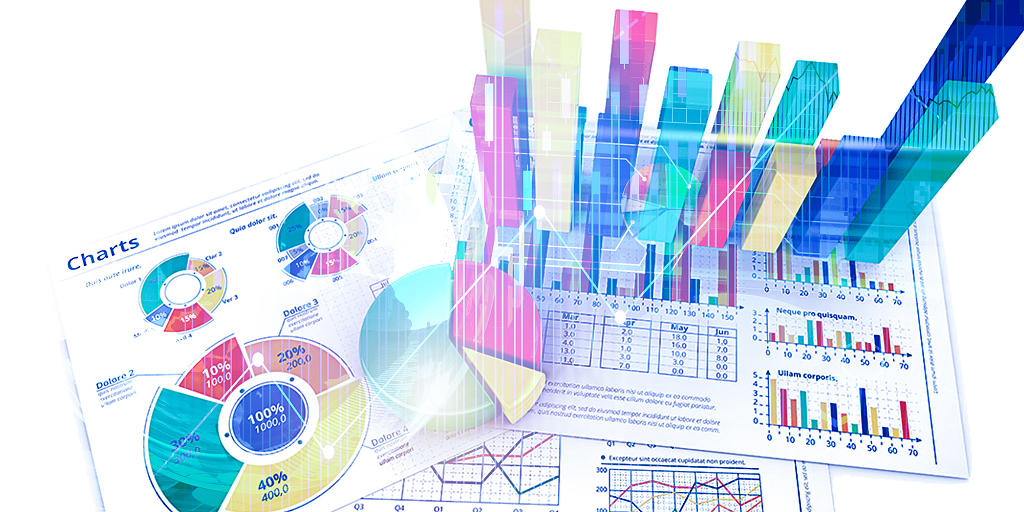 红色蓝色简约数据分析图案金融展板背景金融背景