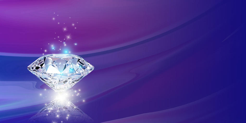 紫色蓝色简约大气钻石珠宝展板背景
