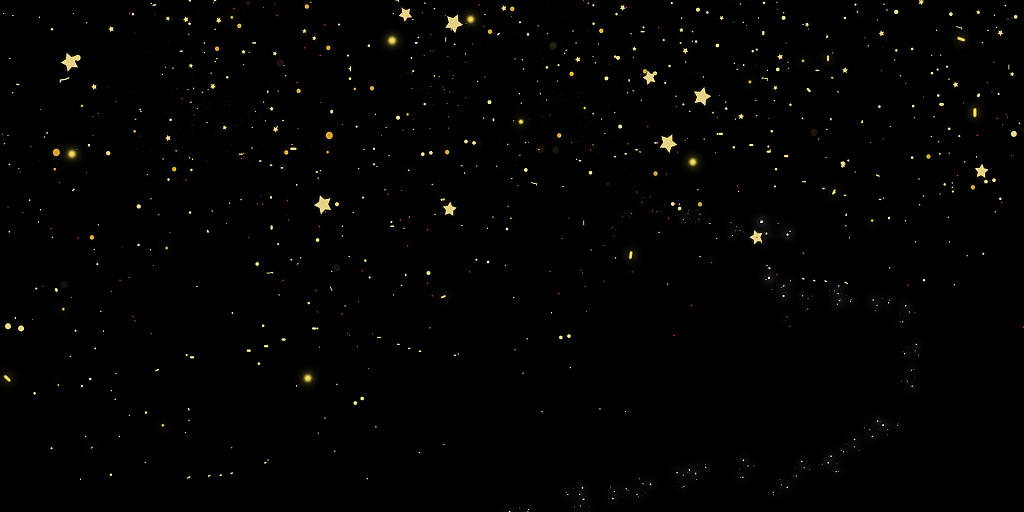 黑色唯美卡通夜空中的星星星空五角星金点展板背景