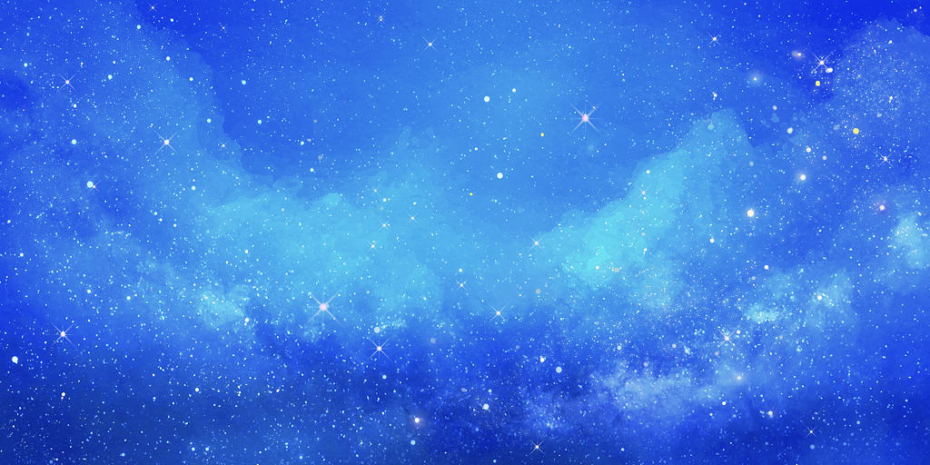 蓝色唯美手绘星星闪光的星星星空展板背景