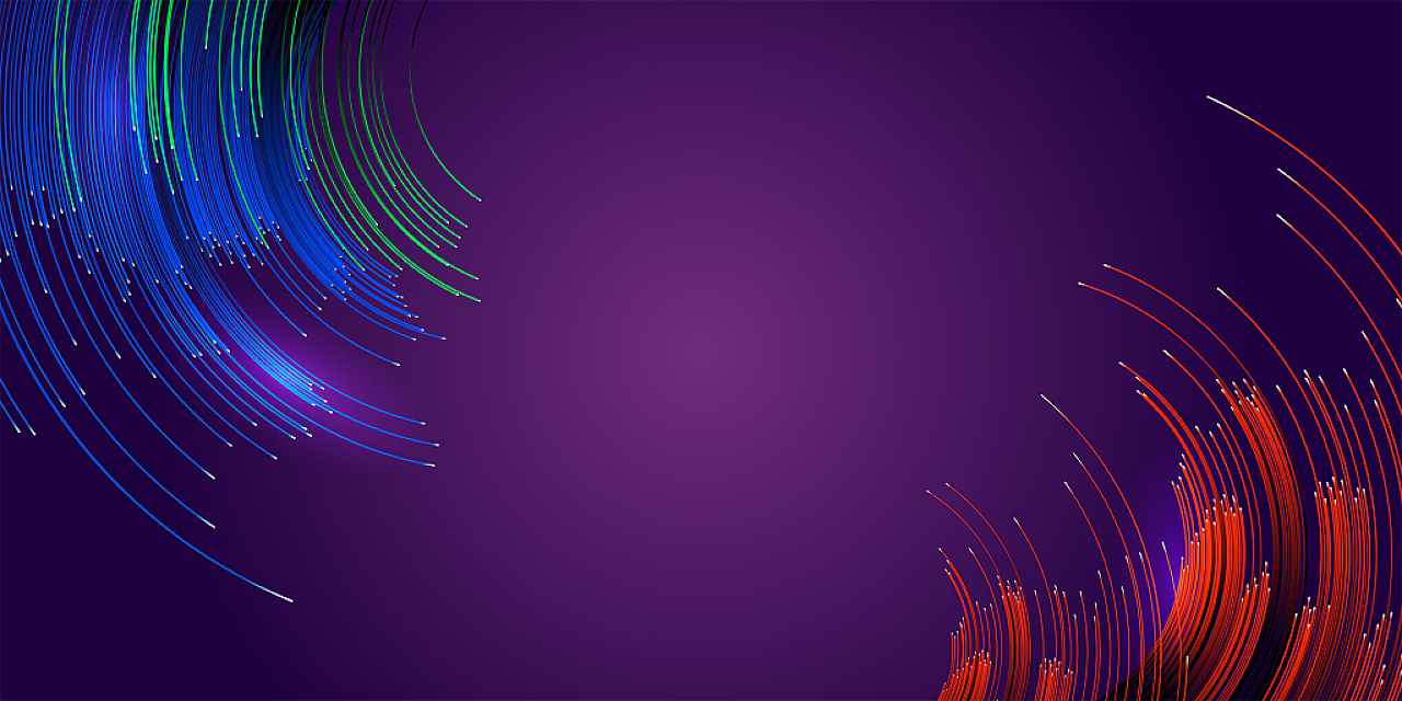 紫色渐变科技感线条曲线几何质感展板背景
