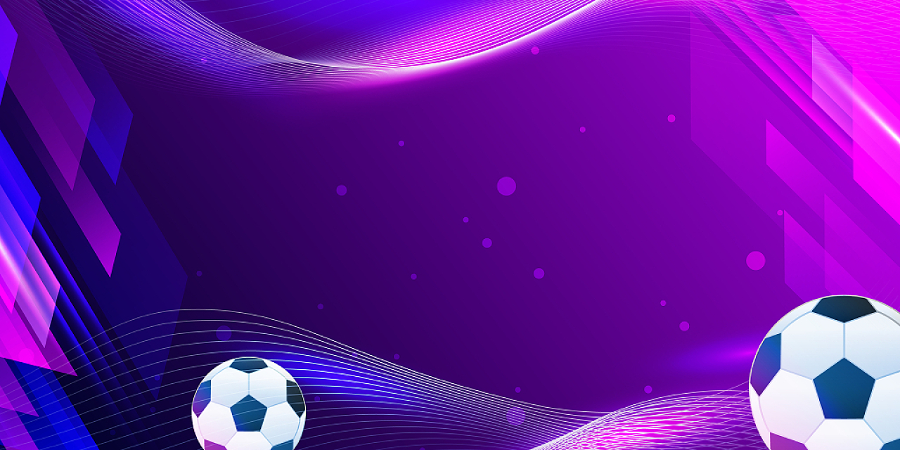 紫色渐变炫酷抽象几何形状足球展板背景