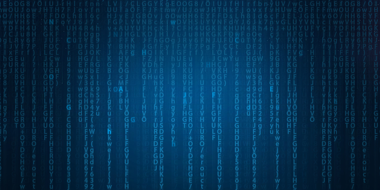 蓝色科技感商务简约代码数字串码科技展板背景信息数据背景