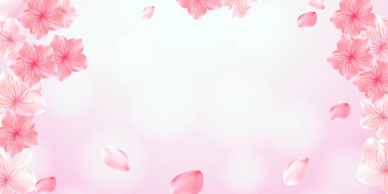 粉色渐变花朵花卉花瓣海报名片信纸展板背景