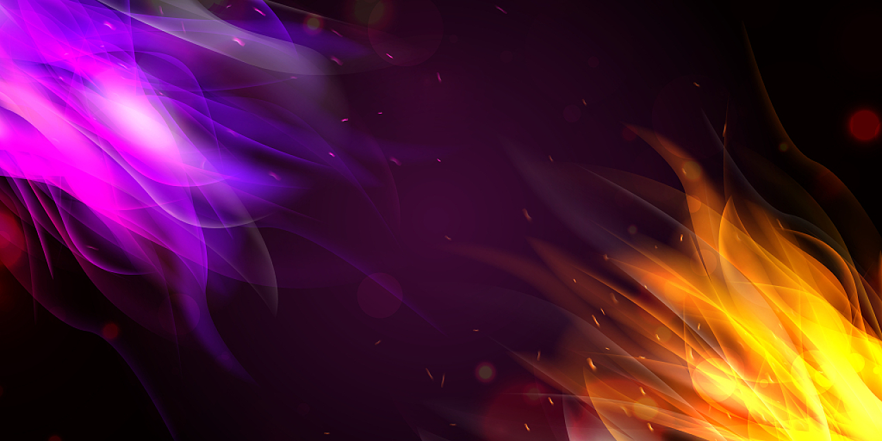紫色简约燃烧的火焰活动展板背景