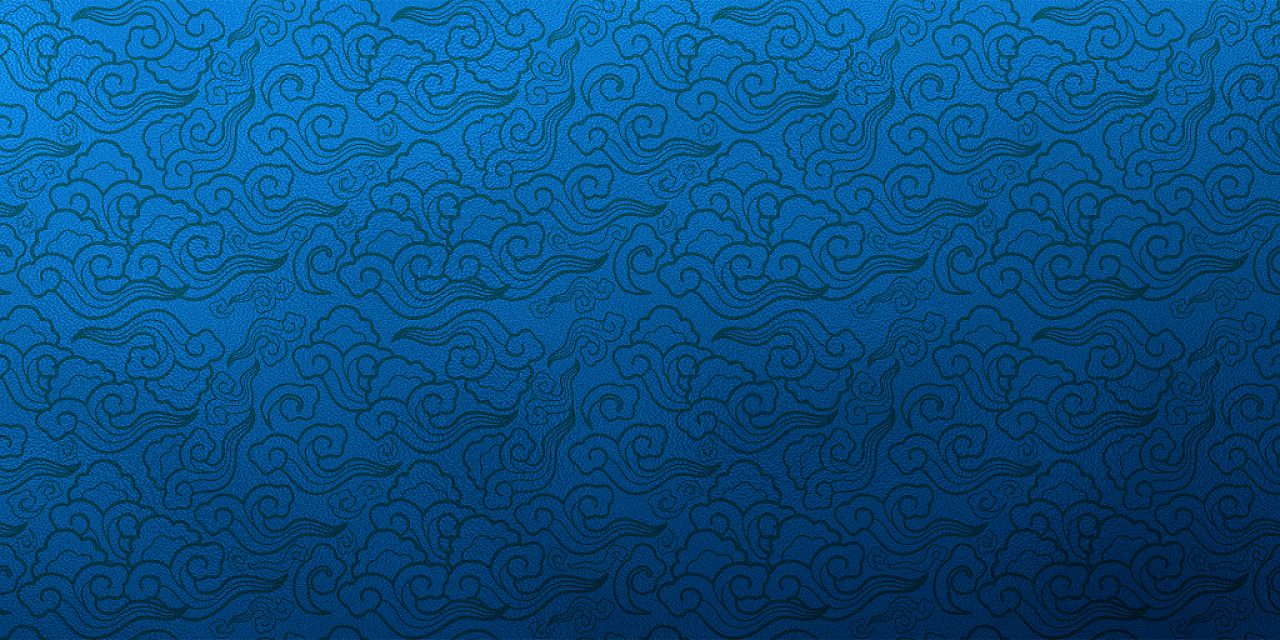 蓝色古风质感花纹底纹海浪花纹展板背景