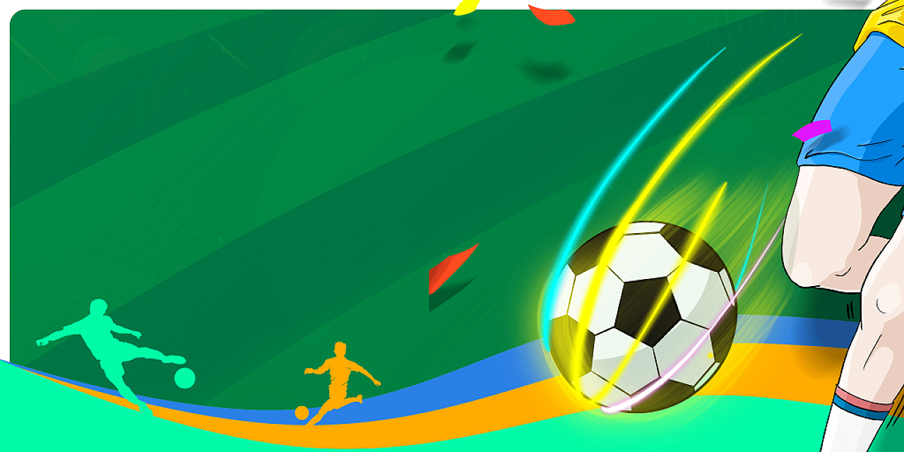 绿色踢足球世界足球日足球运动展板背景