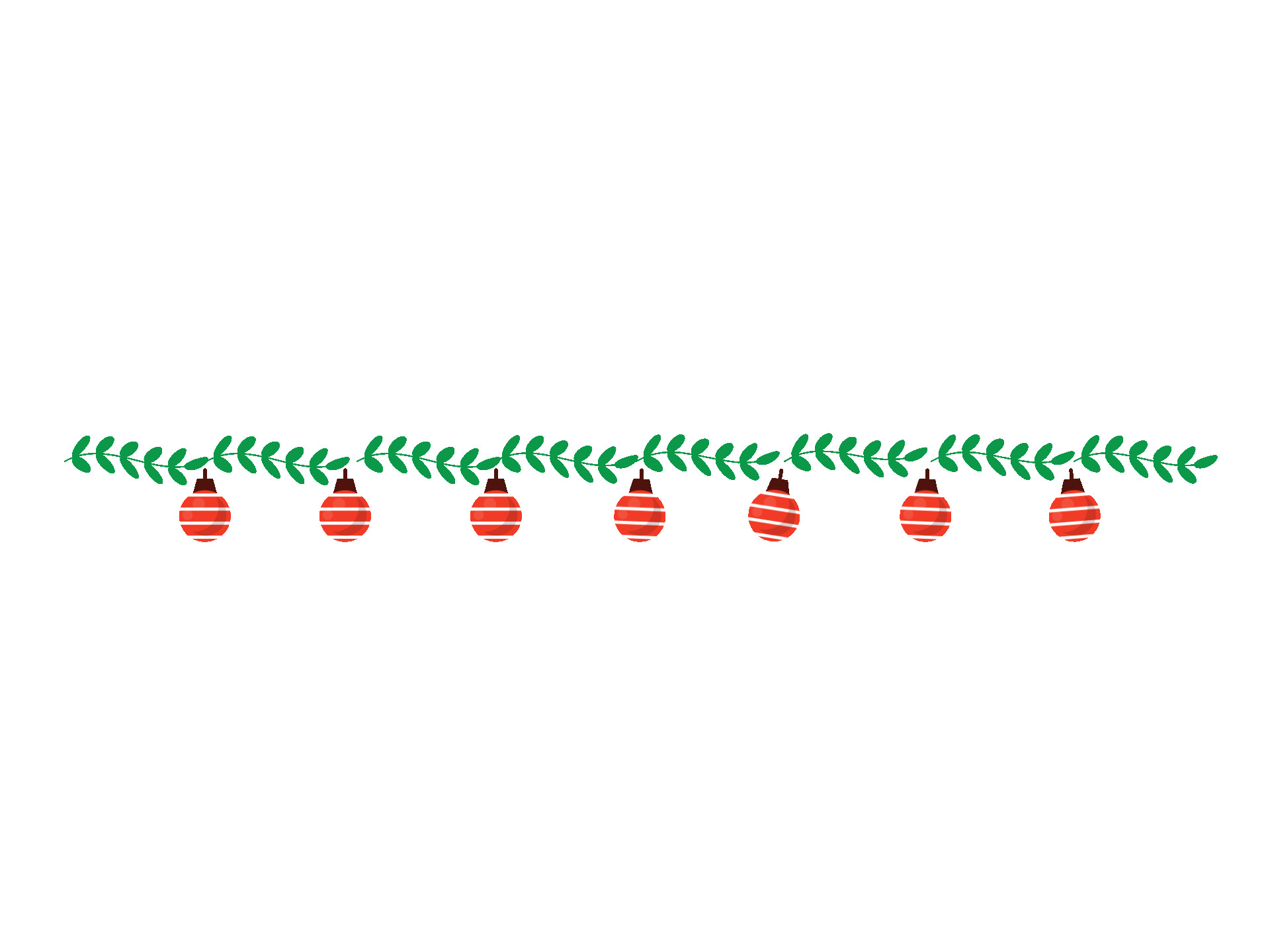 绿色卡通圣诞节铃铛分割线元素GIF动态图