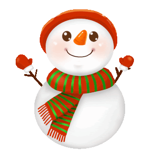 卡通白色雪人表情包GIF动态图可爱冬天童趣雪人元素