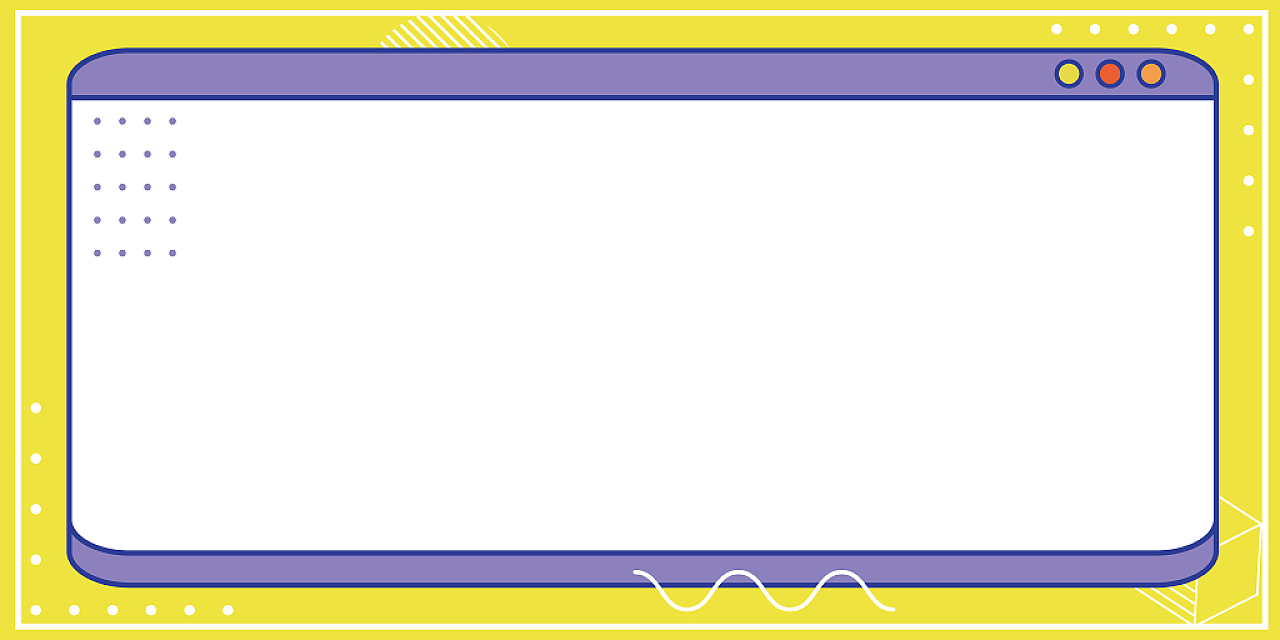 黄色小清新流行几何形状对话框展板背景对话框边框背景
