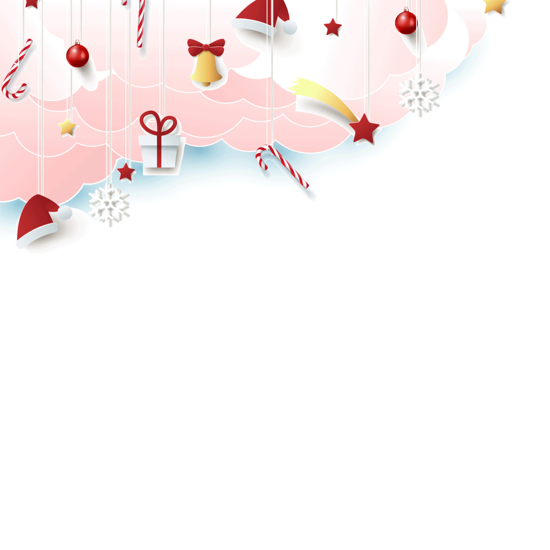 粉色可爱圣诞装饰元素GIF动态图装饰挂件元素