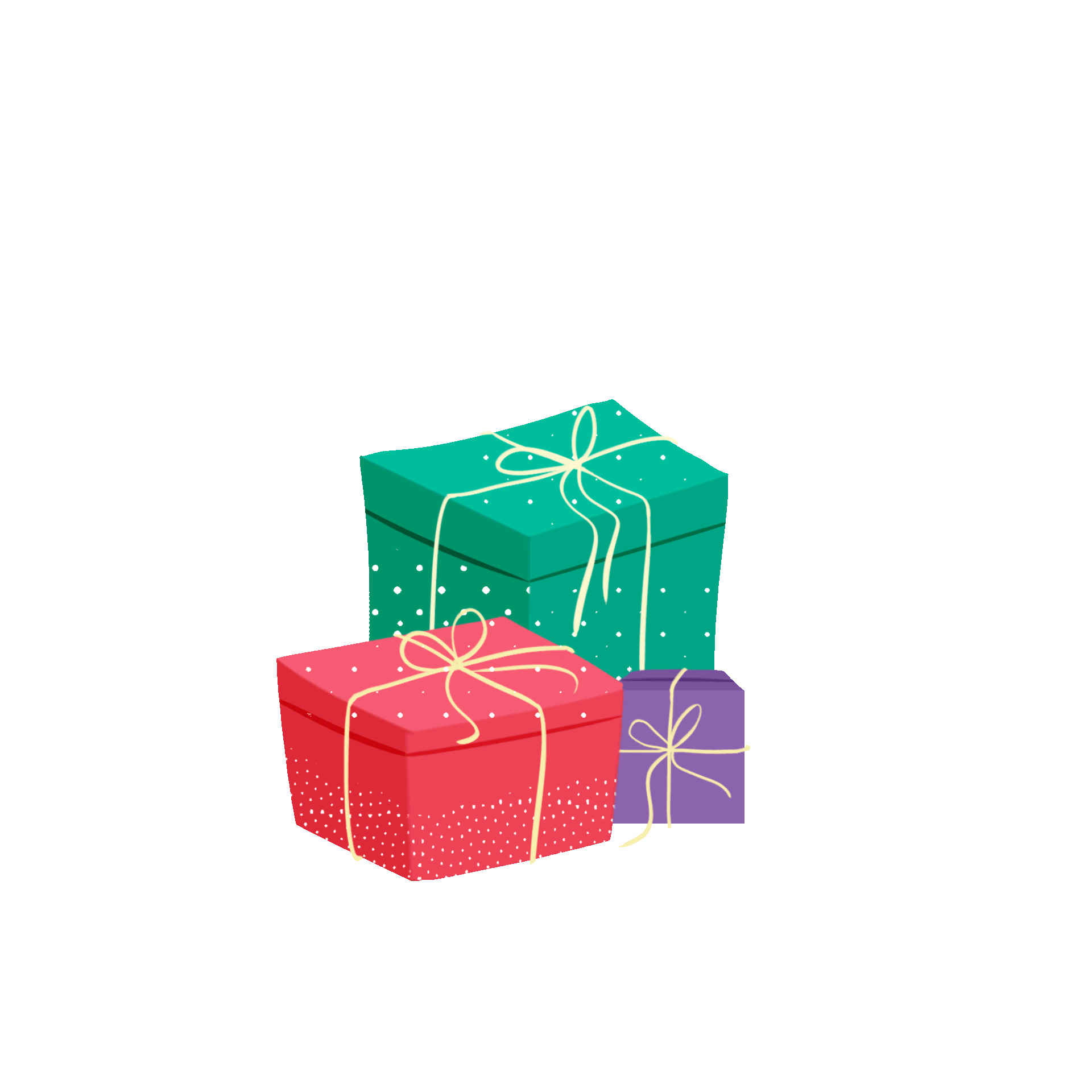彩色卡通礼物盒元素GIF动态图