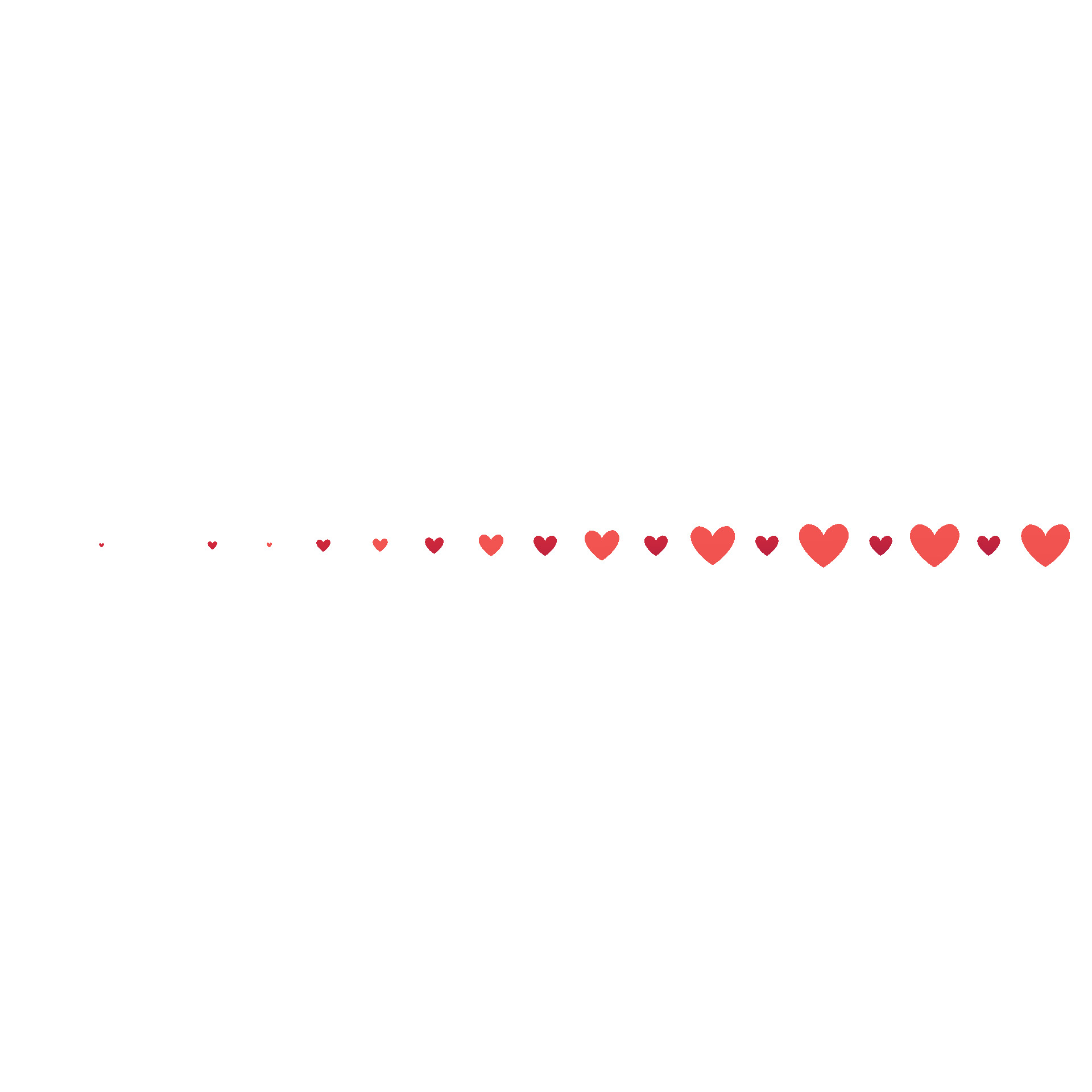 红色卡通爱心分割线元素GIF动态图