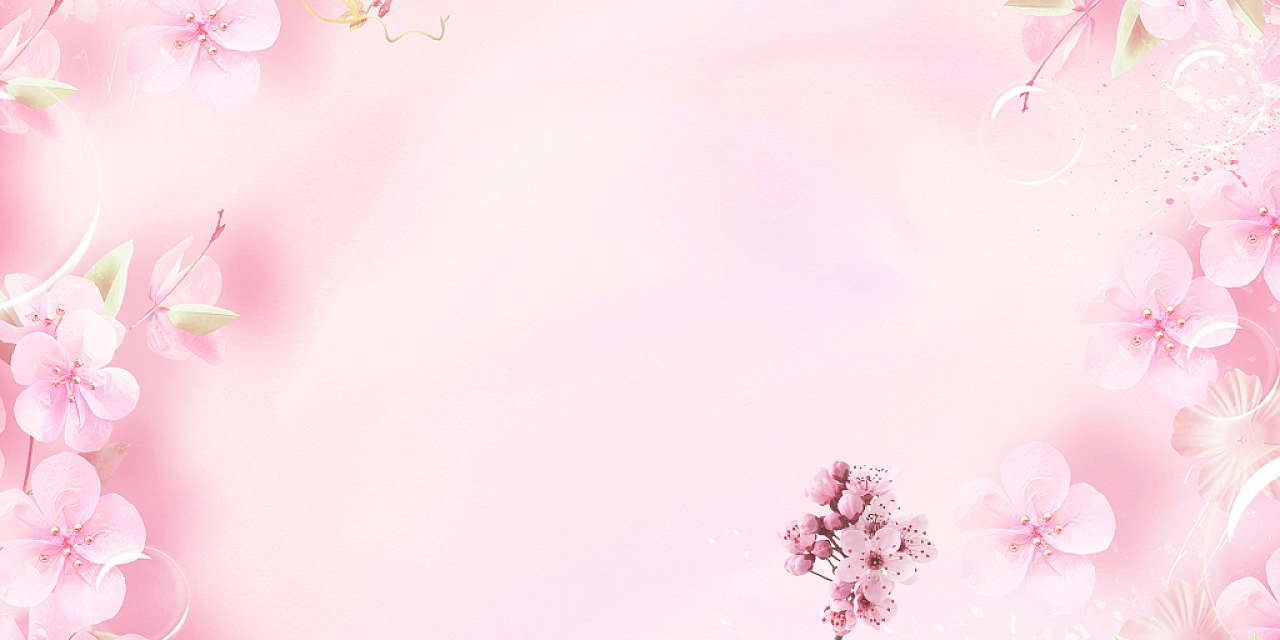 春分背景春天花展板背景粉色春天樱花浪漫水彩花瓣简约梦幻展板背景