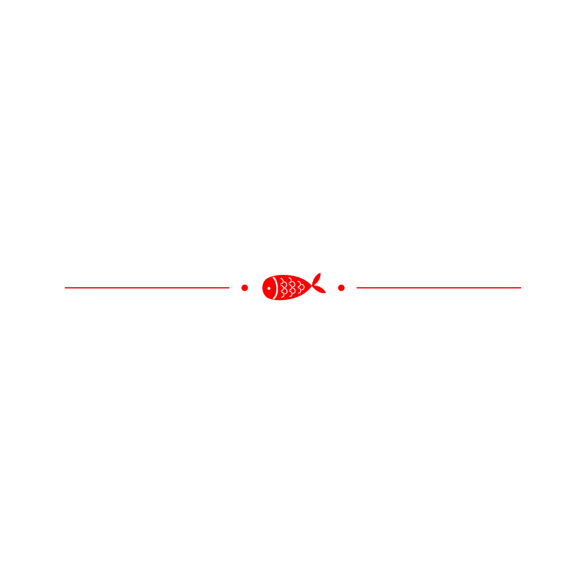 卡通扁平红色年年有鱼分割线元素GIF动态图
