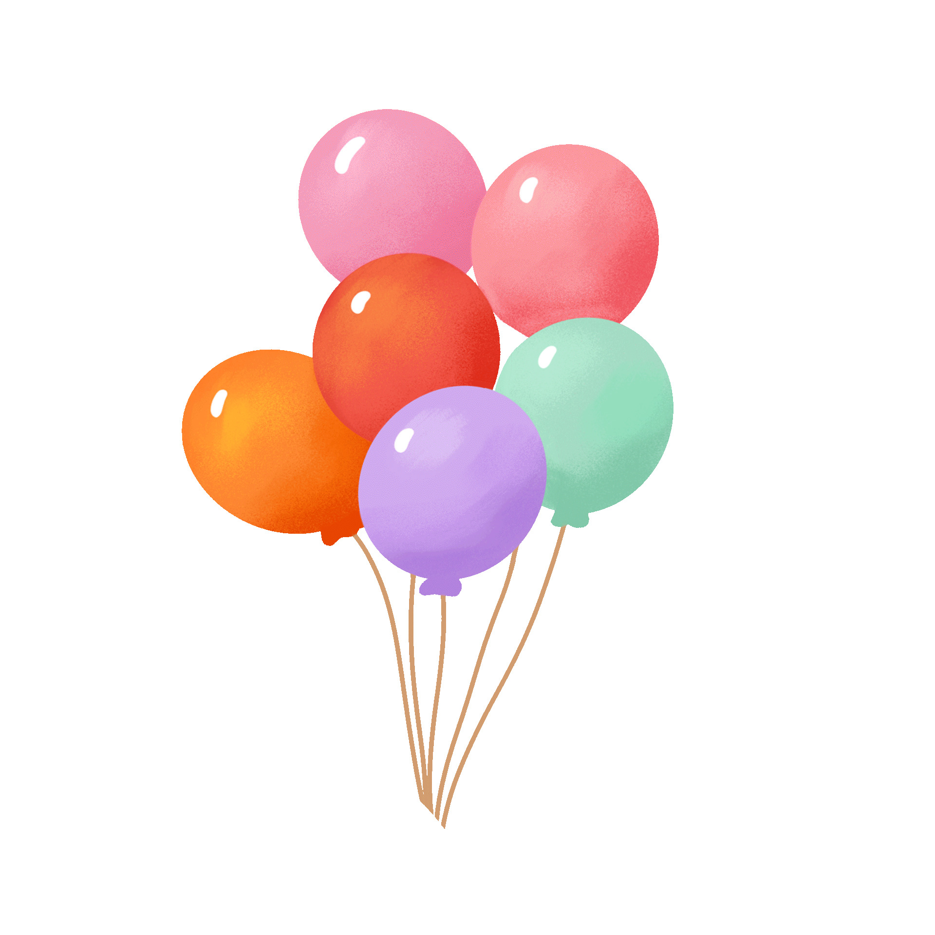 卡通气球节日元素GIF动态图气球元素